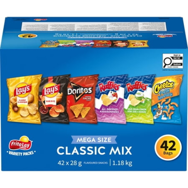 Paquetes surtidos de productos Frito-Lay - Snacks con sabor a mezcla clásica Frito-Lay